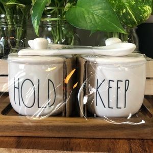NWT Rae Dunn “Hold & Keep” Set
